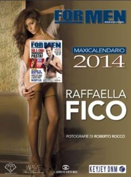 Il calendario di Raffaella Fico in edicola con For Men Magazine